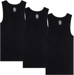 3 Packs Men 100% Cotton Ribbed Tank Top A-Shirt Wife Beater Undershirts S-2XL
