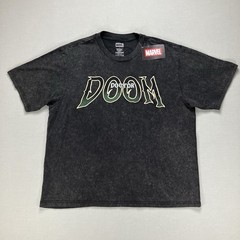 Marvel Doctor Doom Black Graphic Print Double Sided T-Shirt Sizes Vary