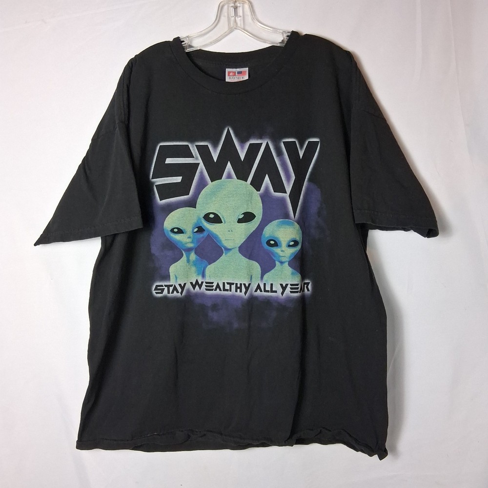Vintage Sway Shirt Men’s XXL Stay Wealthy All Year Bayside Heavyweight USA 90s