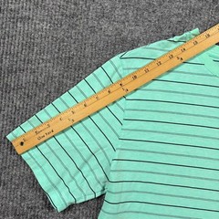 Greg Norman For Tasso Elba Performance Five Iron Tee Mens Size L Green Striped