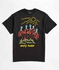 A-Lab Mens Wavy Gang Black T-Shirt New S, M, L, XL, 2XL