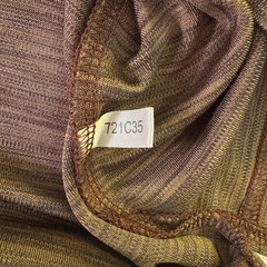 VTG Jhane Barnes 100% Silk Shirt Mens M Brown Textured Knit Short Sleeve Tee