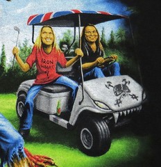 vtg Iron Maiden FC EDDIE GOLF FLORIDA 2011 t-shirt Final Frontier Dates FAN CLUB