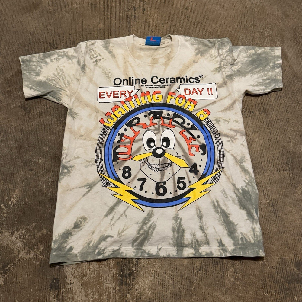 Online Ceramics Every Day Graphic Tie-Dye Crew Neck T-Shirt Men’s L