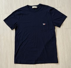 Maison Kitsuné ‘Tri Color Fox Patch’ Logo T-Shirt Medium Paris