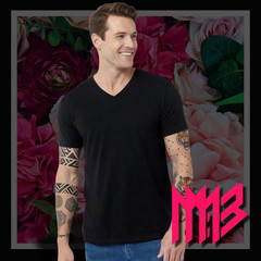 Mens Ultra Soft Premium Black Crew Neck T-Shirt 60/40 Cotton Athletic Fit