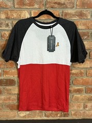 Brave Soul London Men’s Tri-color T-shirt Sz M Red Gray White New With Tags