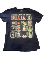 2 (two)Super Mario Bros T-shirts Sz Small (34/36). 100% Cotton. Machine Wash