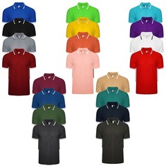 4 Pack Mens Polo Shirt Short Sleeve Tipping Plain Pique Top Casual TShirt Tee