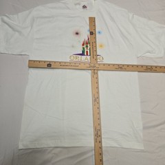 orlando florida t shirt XLarge White Euc Embroidered 100% Cotton