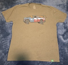 XL Wild Tribute Green Shirt I Love Texas Graphic Tee 4 The Parks Longhorn