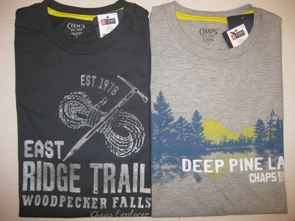 NWT MEN’S CHAPS EXPLORER T-SHIRT GRAY – PICK YOUR STYLE AND SIZE