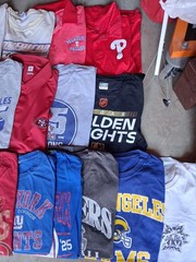 Lot of 35 Sports Tees Various Sizes Resellers Bundle NFL NCAA NBA MLB Giants Y2k