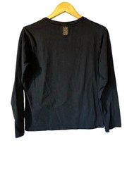 Vintage LAT Geisha Unisex Shirt Black Size LARGE Coin Attached Patchwork