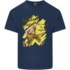 Without Music Life Would Be a Mistake Guitar Mens Cotton T-Shirt Tee Top