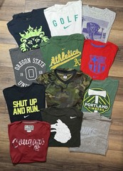 Lot Of 12 athletic Nike Graphic Tee Shirts All Sizes Below In Description
