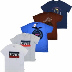 Levis Mens T-Shirts Short Sleeve Graphic Logo Cotton Crew Neck Tee New S M L Xl