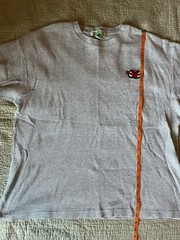 Vintage Sesame Street General Store Elmo Embroidered Waffle Knit Shirt Mens L