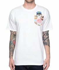 A-Lab Mens Officer Sprinkles White Pocket T-Shirt New 2XL