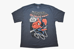 Marvel Mens Big & Tall The Amazing Spider-Man Navy Heather Shirt New 1XLT-5XLT