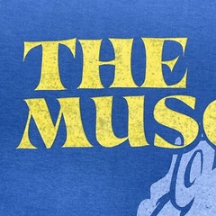 Disney Hercules T-shirt Size XXL The Muscle Blue Large Front Print Yellow White