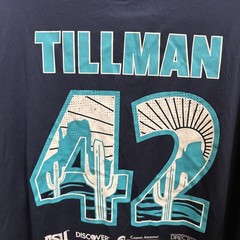 Pat’s Run 18th Annual, 42 Pat Tillman T-shirt Mens Navy as shown 2xl.