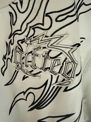 GFTD LA-Bone Graphic Embroidered Tee Faux leather Set 2XL GFPFW25-70