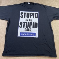 Forrest Gump T-Shirt Men Sz 2XL 2012 Y2K Graphic Tee Stupid Is As Stupid Does