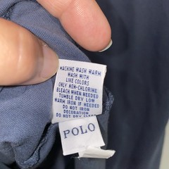 Polo Ralph Lauren Tagless Tee Shirt Mens XXL Blue V Neck Pony Logo Cotton Tee