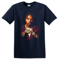 Lil Baby Hip Hop Portrait T Shirt Atlanta Rap Scene Graphic Tee
