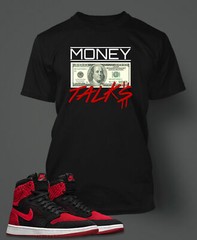 Mens’s Graphic Sneaker Tee Shirt To Match J1 Flynit Money Talks Big Tall Small T