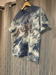 RARE Vintage 80s Led Zeppelin Icarus 1984 USA Tie Dye Blue Tee Shirt Men’s XL