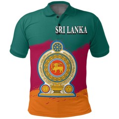 Mens Sri Lanka Polo T-Shirt Summer Souvenir Short Sleeve Tee Shirt Tops Pullover