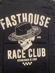 NWT Fasthouse HQ Race Club T-Shirt Black Skull Head Design BRAND NEW
