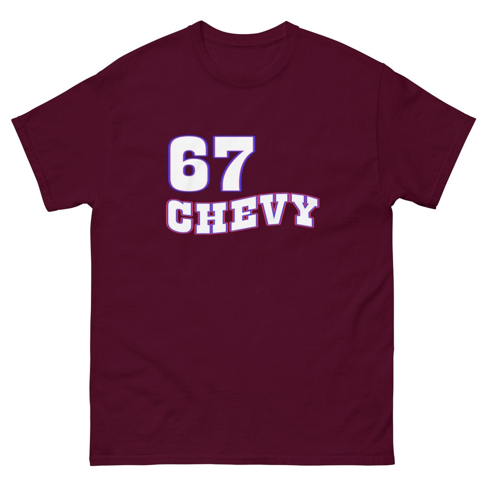 67 CHEVY HOT ROD T SHIRT sizes SMALL thru 5XL CHOOSE FROM 10 COLORS!