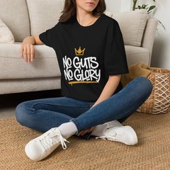 No Guts No Glory T-Shirt | Graffiti Crown Quote Tee