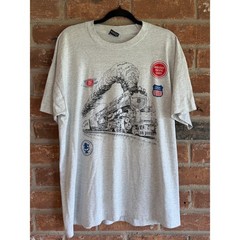 Vintage 1995 Gulf Coast Eagle Steam Excursion Train T Shirt XL Railroad USA