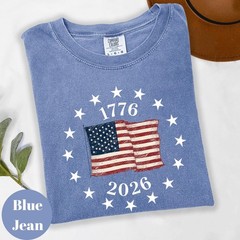 USA Flag 250 Years Shirt 1776 to 2026 Patriotic Anniversary Graphic Sweatshirt