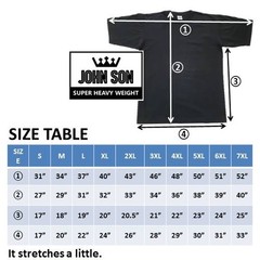 Plain T-shirts BULK Round Neck [JOHN SON] Super Heavy Weight [ S~7XL ] Big size