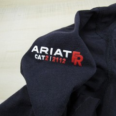 Ariat Shirt Mens Extra Large Blue Henley FR Fire Resistant Cat 2 Workwear