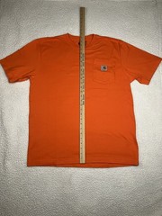 Carhartt K87 Loose Fit Pocket Logo Orange Crew Neck T-Shirt Men’s M