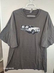 6.0 Diesel Power T-Shirt Men’s 3XL Gray Short Sleeve Pickup Truck NEW