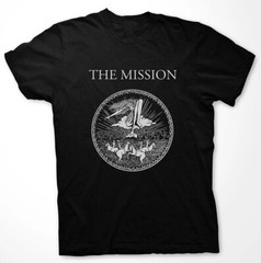 Vtg The Mission Band Music Lover Cotton Black Full Size Unisex Tee Shirt