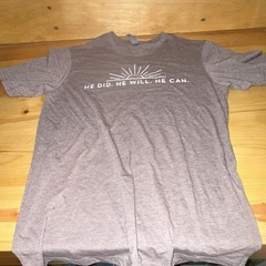 Next Level Apparel Inspirational Graphic Men’s T-Shirt Gray Crew Neck S