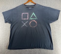 PlayStation T Shirt Button Logos Ripple Junction Blue Men’s 3XL SEE PICS