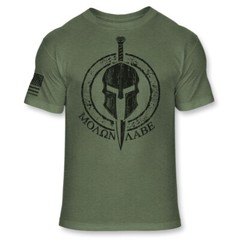 Molon Labe Spartan Helmet and Sword Shirt – Athletic Blend T-Shirt – A211