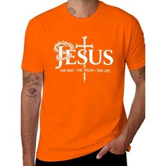 Jesus The Way The Truth The Life Shirt Christian Cross Faith Religious Gift Tee