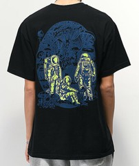 A-Lab Planet Of Fungi Black Tee Shirt Alab New