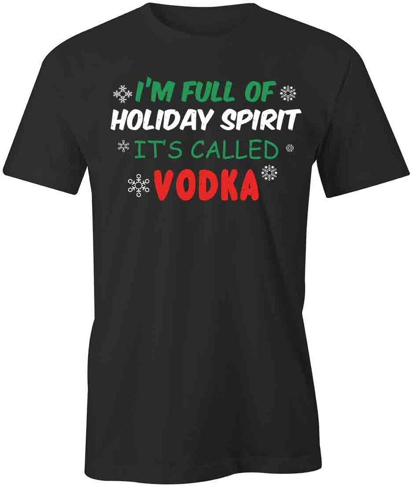 HOLIDAY SPIRIT TShirt Tee Short-Sleeved Cotton CLOTHING CHRISTMAS S1BCA186