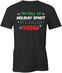 HOLIDAY SPIRIT TShirt Tee Short-Sleeved Cotton CLOTHING CHRISTMAS S1BCA186